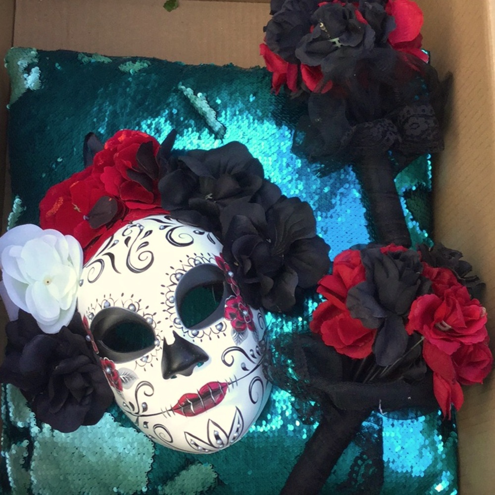 Day of the dead mask Halloween party festival rodeo